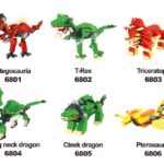 WANGE® 6801-6806 | készségfejlesztő építőjáték | 929 db építőkocka / szett| Dinoszaurusz tojás (2 db 6-os szett kínálóban)