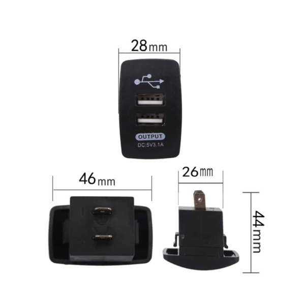 USB aljzat autóba