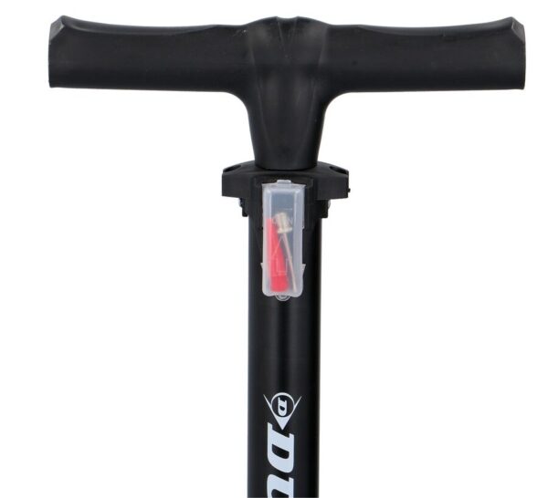 Dunlop álló kerékpár pumpa, 67,5 cm, max 12 bar, 100cm tömlő, Presta- Dunlop és Schrader