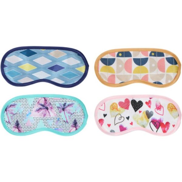 Touch Of Beauty szatén szemmaszk, 4 féle vidám mintával,  24 darabos displayben