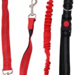 Rugalmas futó póráz övvel, 160-190 cm