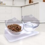 Gerinckimélő etetőtál cicáknak dupla, 2x350ml