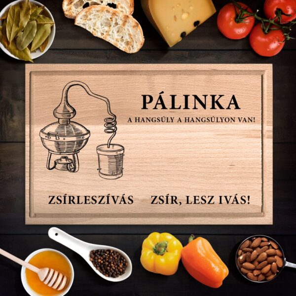 10751101_palinka_vagodeszka_no5.jpg Pálinka No.5 egyedi vágódeszka - nyeles