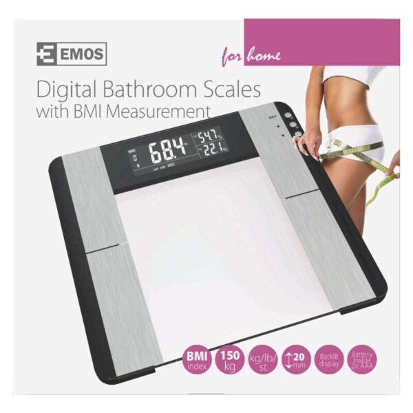 EMOS Személymérleg, üveg