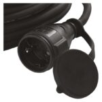 Emos lengőkábel 20 m / 1 aljzat / IP44 / fekete / gumi-neoprén / 250 V / 1,5 mm2