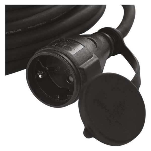 Emos lengőkábel 20 m / 1 aljzat / IP44 / fekete / gumi-neoprén / 250 V / 1,5 mm2