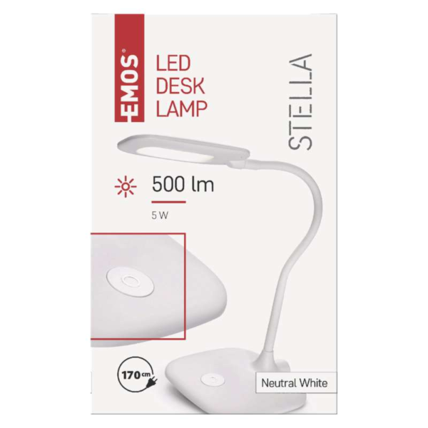 110221746_1538154000_E11-Z7602W.png Emos Stella LED asztali lámpa fehér dimmelhető, 400 lm, 4000K