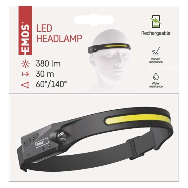 110222060_1441292150_E11-P3541.jpg Emos CREE LED Fejlámpa tölthető 380 lm, IP43 Li-Pol 1200 mAh