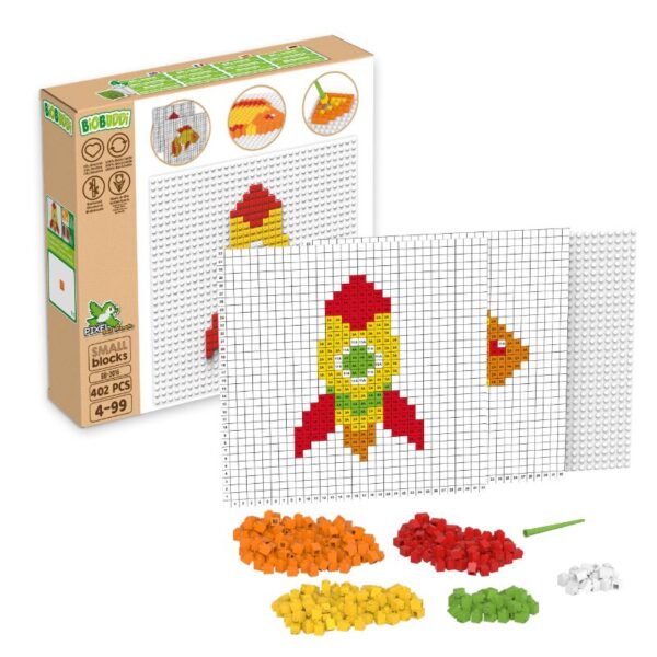 BiOBUDDi BB-2016 | készségfejlesztő bio mozaik készlet | Hal vagy rakéta