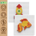 BiOBUDDi BB-2016 | készségfejlesztő bio mozaik készlet | Hal vagy rakéta