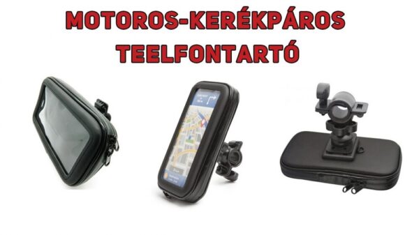 Motoros telefontartó kormányra rögzithető vízálló