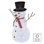 LED összeszerelhető hóember, 90 cm, kültéri és beltéri, hideg fehér