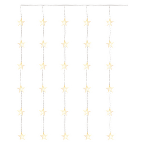 LED karácsonyi fényfüggöny – csillagok, 120x90 cm, beltéri, meleg fehér, időzítő
