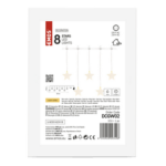 LED karácsonyi fényfüggöny – csillagok, 45x84 cm, kültéri és beltéri, meleg fehér