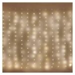 LED karácsonyi drop fényfüzér – fényfüggöny, 2,9x2 m, kültéri és beltéri, meleg fehér, pr.