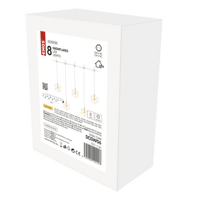 113946238_1550000101_E17-DCGW06.png LED karácsonyi fényfüggöny – hópelyhek, 84 cm, beltéri, meleg fehér