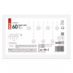 LED karácsonyi fényfüggöny – hópelyhek, 135x50 cm,  beltéri, hideg fehér