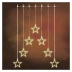 113946253_89615.jpg LED karácsonyi fényfüggöny – 7 csillag, 67x125cm, kültéri és beltéri, meleg fehér