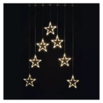 113946255_118676.png LED karácsonyi fényfüggöny – 7 csillag, 67x125cm, kültéri és beltéri, meleg fehér