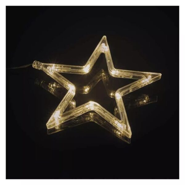 113946256_118677.jpg LED karácsonyi fényfüggöny – 7 csillag, 67x125cm, kültéri és beltéri, meleg fehér