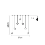 113946257_118678.png LED karácsonyi fényfüggöny – 7 csillag, 67x125cm, kültéri és beltéri, meleg fehér