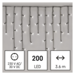 113946259_1550042012_E00-D4CC01.png LED karácsonyi jégcsapok, 3,6 m, kültéri és beltéri, hideg fehér, programokkal