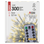 113946288_1550040012_E11-D4CW02.png LED karácsonyi jégcsapok, 5 m, kültéri és beltéri, meleg fehér, távirányító, progr, időz.