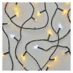 113946611_1550043012_E01-D4AN03.png LED karácsonyi fényfüzér, villogó, 18 m, kültéri és beltéri, meleg/hideg fehér, időzítő