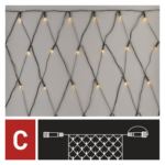 Standard LED sorolható karácsonyi füzér – háló, 1,5x2 m, kültéri, meleg fehér