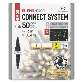 113947282_1550020008_E11-D2CW04.png Profi LED sorolható füzér, villogó – jégcsapok, 3 m, kültéri, meleg fehér