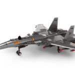 WANGE® 4001 | készségfejlesztő katonai építőjáték | 272 db építőkocka | Hordozó alapú vadászgép