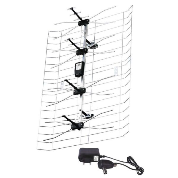 EMOS Kültéri antenna EM-025, 0–100 km, DVB-T2, DAB, LTE/4G szűrő