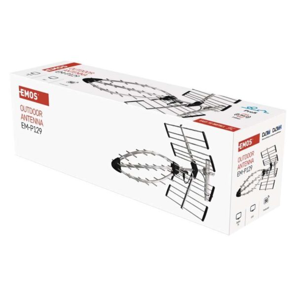 EMOS Kültéri antenna EM-29U5G, PROFI, 0–200 km, DVB-T2, LTE/4G/5G szűrő