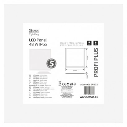 EMOS LED panel PIXXO beépíthető 48W 4500lm IP65 természetes fehér