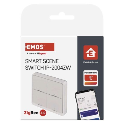 GoSmart Okos hordozható 4 funkciós szcenárió kapcsoló IP-2004ZW, ZigBee 3.0