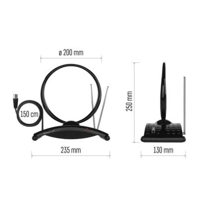 119907584_2310540.png EMOS Szobaantenna CITY RING-C550, DVB-T2, DAB, FM, LTE/4G/5G szűrő