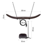 119907602_2310608.png EMOS Szobaantenna CITY WOOD-C500, DVB-T2, DAB, FM, LTE/4G/5G szűrő