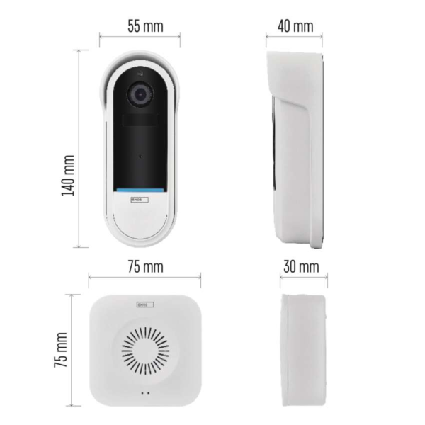119907700_2452452.png GoSmart Vezeték nélküli akkumulátoros video kaputelefon IP-15S wifivel