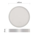 119908613_2420457.png EMOS LED felületre szerelhető lámpatest NEXXO, kör, fehér, 28,5W, 2700 lm, semleges fehér, IP20/IP40