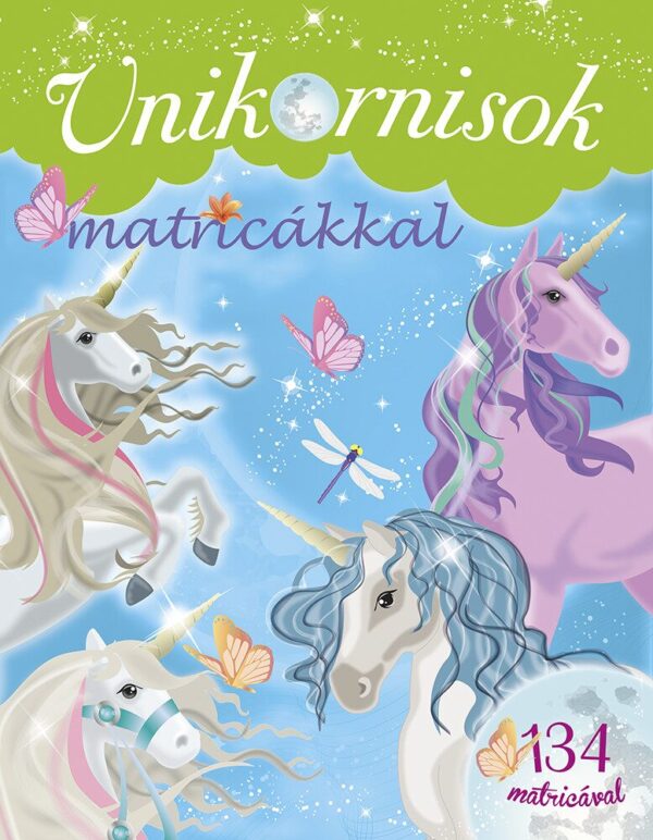 Unikornisok matricákkal - Zöld