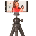 Sunpak Portable Vlogging Szett, tripod, telefonadapter, stúdió körlámpa, fekete