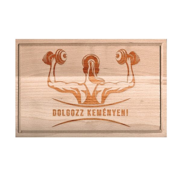 Egyedi vágódeszka kondis hölgyeknek - kicsi
