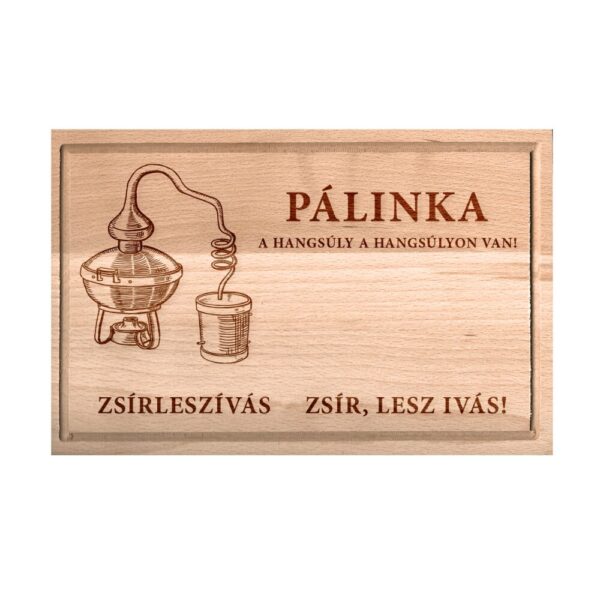 Pálinka No.5 egyedi vágódeszka - XXL