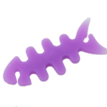 Univerzális fülhallgató tartó, 3D hal minta, lila