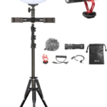 64147027_SP-VGU-LED336-14_3.png Sunpak Ultimate Vlogging Szett, lámpaállvány, telefonadapter, Boya mikrofon, stúdió körlámpa, fekete
