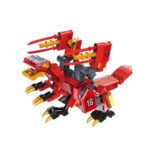 QMAN® 41216 | készségfejlesztő építőjáték | ÚJ: Csoda Kocka | Harcoló dinoszaurusz kardokkal