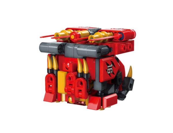 QMAN® 41216 | készségfejlesztő építőjáték | ÚJ: Csoda Kocka | Harcoló dinoszaurusz kardokkal