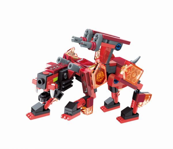 QMAN® 41221 | készségfejlesztő építőjáték | ÚJ: Csoda Kocka | Sugárvető kardfogú tigris