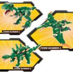 QMAN® W42106 | készségfejlesztő építőjáték | 287 db építőkocka | 3-az-1-ben Dinoszauruszok