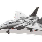 WANGE® 4004 | készségfejlesztő építőjáték | 270 db építőkocka | F-15 vadász repülőgép